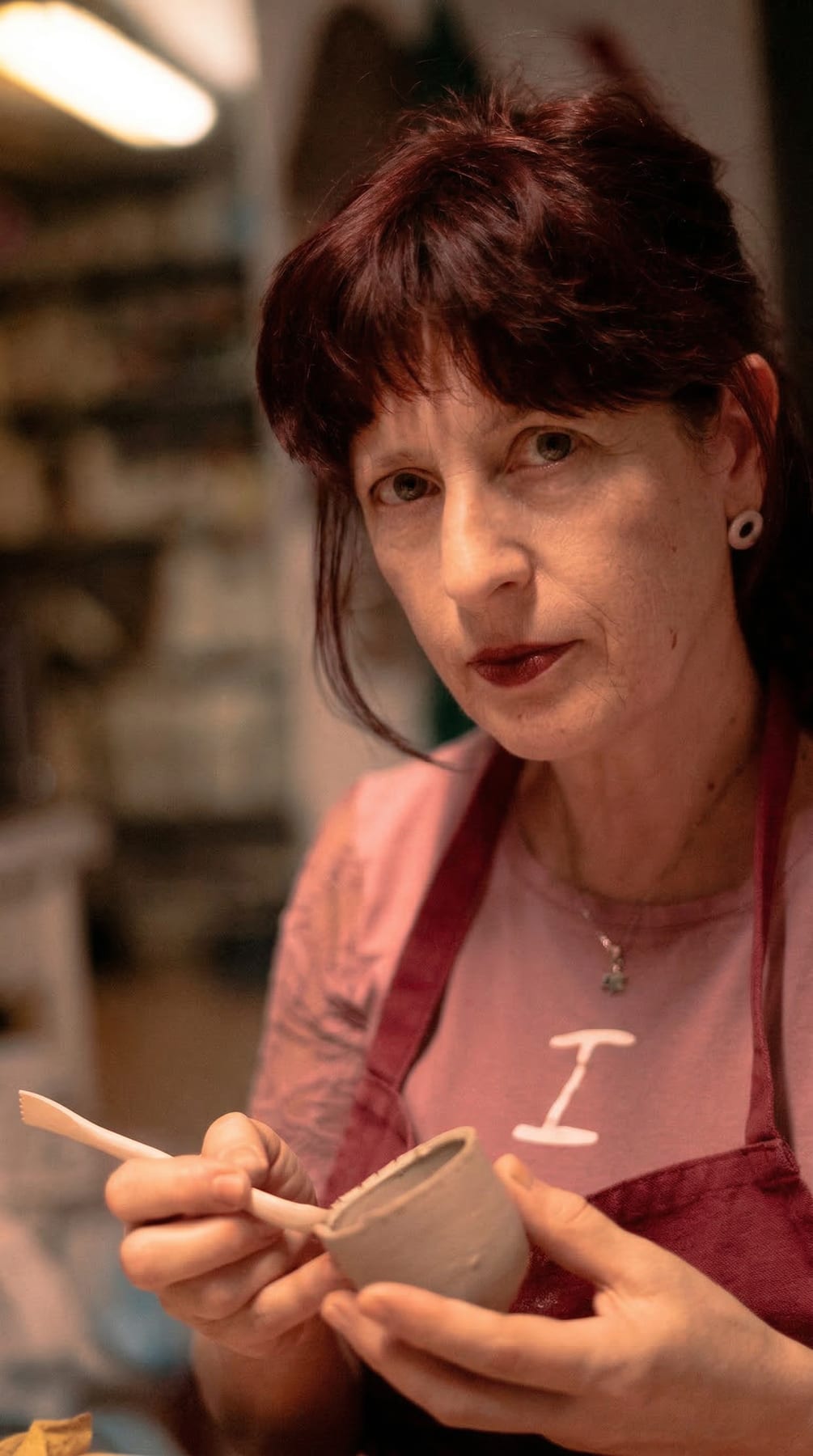 Devie Werchowsky en el taller